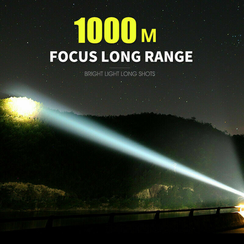 Super-Bright Flashlight with 4 CORES led Tactical Torch LED Rechargeable
