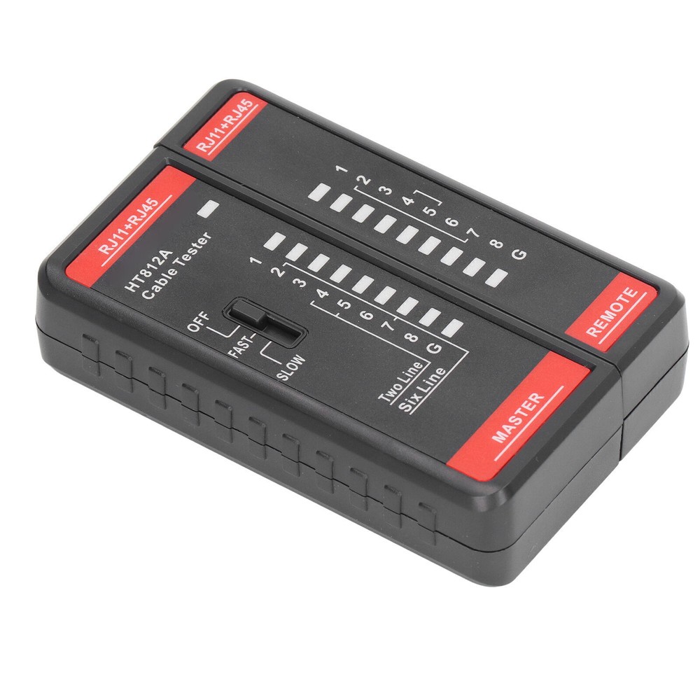 Network Cable Tester RJ11 RJ45 Phone Line Wire Test Tool Accessory
