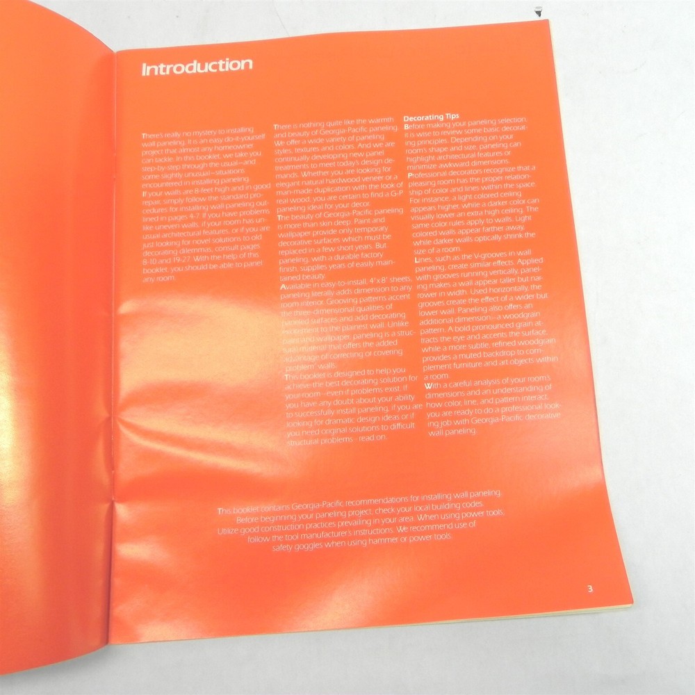 VINTAGE 1981 THE PANELING BOOK COMPLETE GUIDE TO INSTALLING WALL PANELING