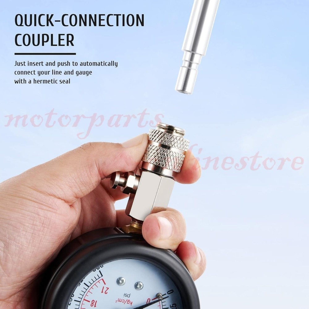 Engine Cylinder Compression Gauge Tester Kit Gas Engine Diagnostic Testing Tool