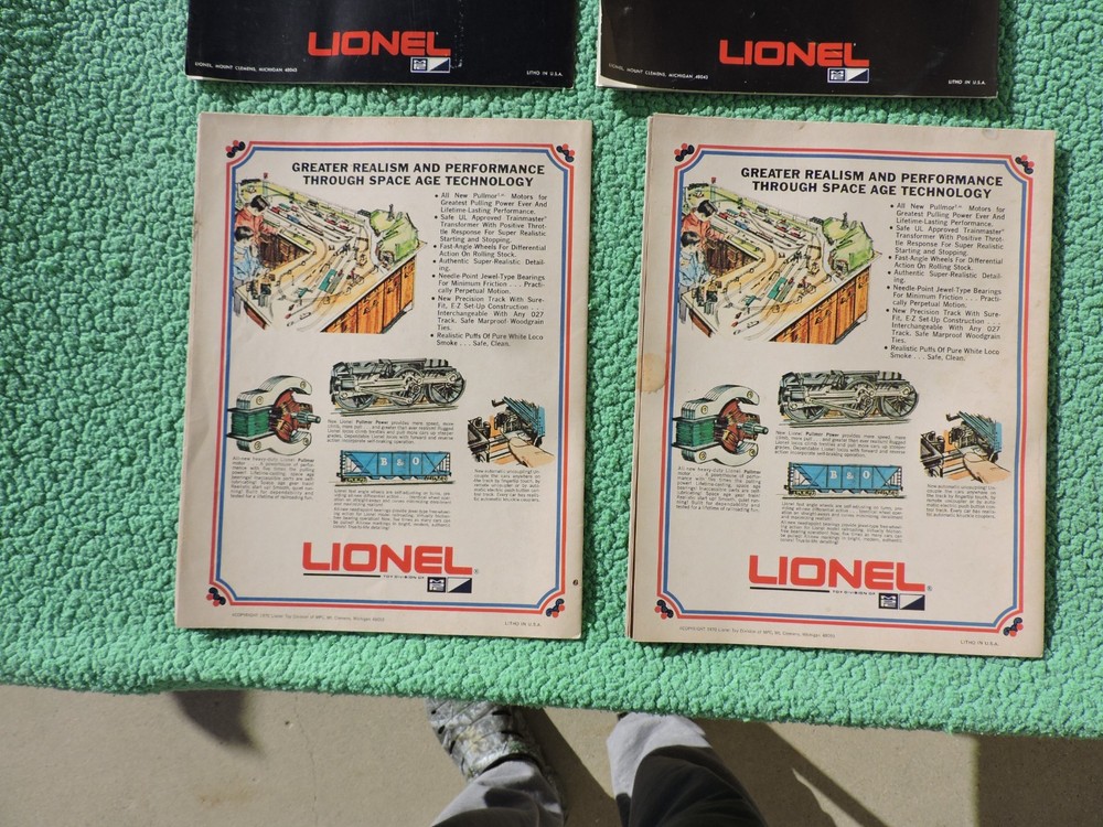 4) - 2) LIONEL 1971 CATALOGS & 2) 1970 POSTERS