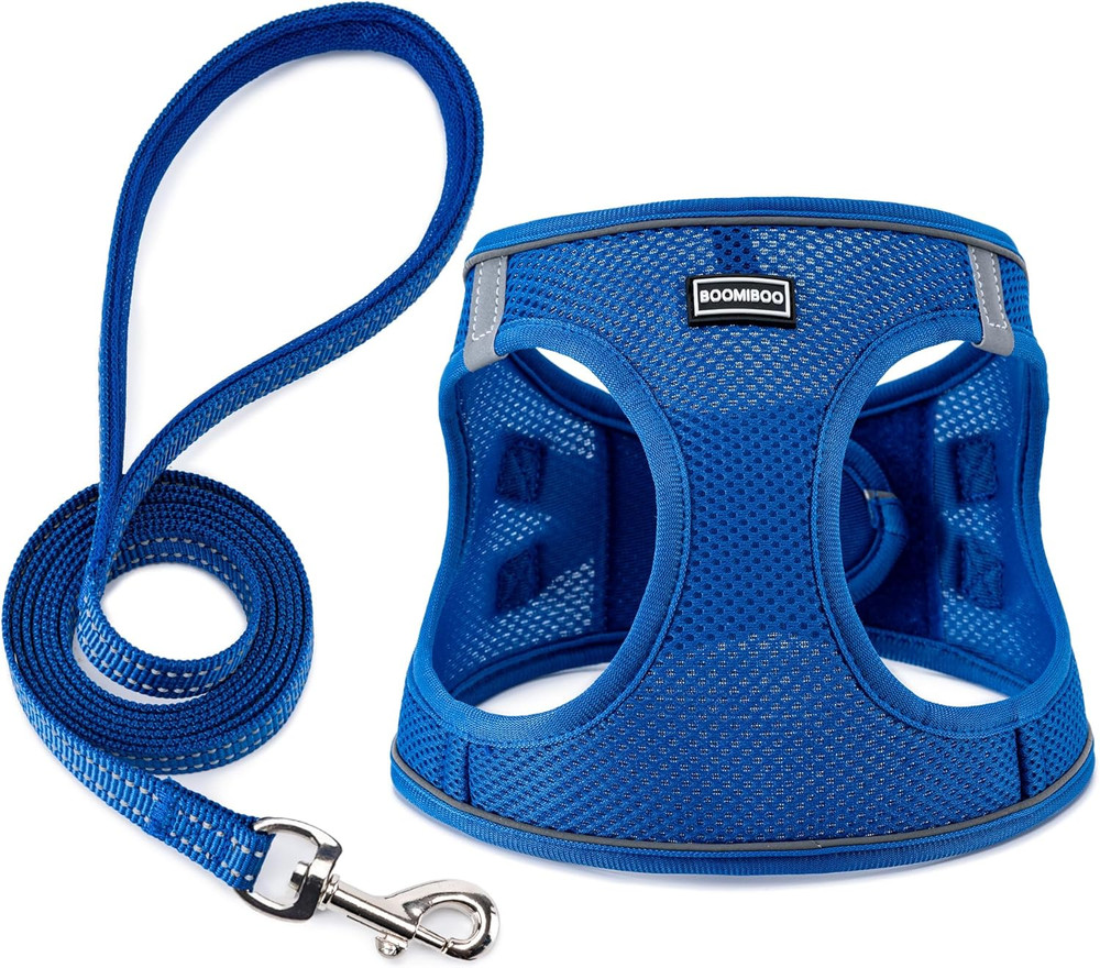 Dog Harness with Leash Set, No Pull Adjustable Reflective Step-In Puppy Pet Vest