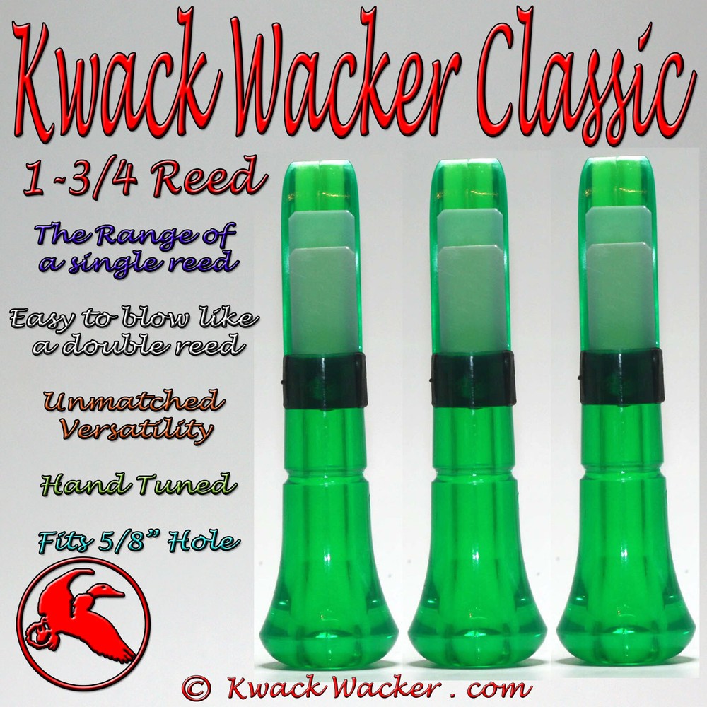 Duck call Inserts Kwack Wacker Classic 1-3/4 Reed 3 Pack