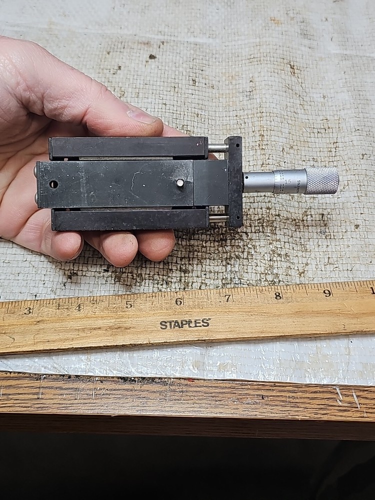 Daedal LINEAR POSITIONER STAGE Starrett Micrometer 1 Axis Ex Condition .5" Range