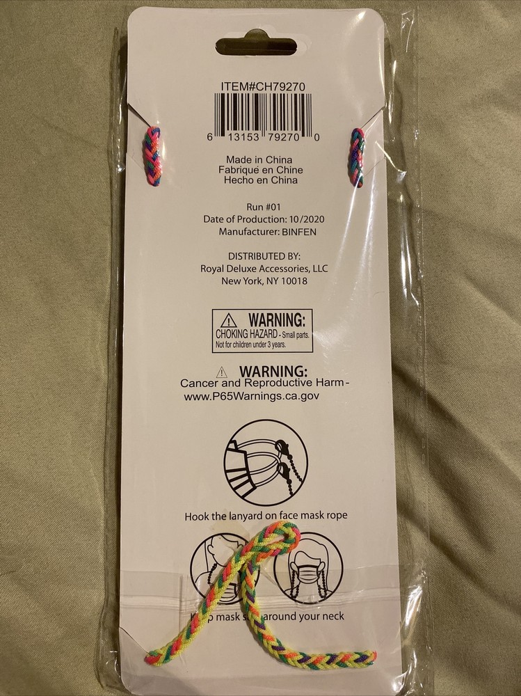 Face Mask Extension Lanyard 2 X $9.99