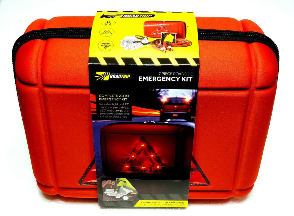 RoadTrip RT-6596-JB, 7-Piece Roadside Auto Emergency Kit