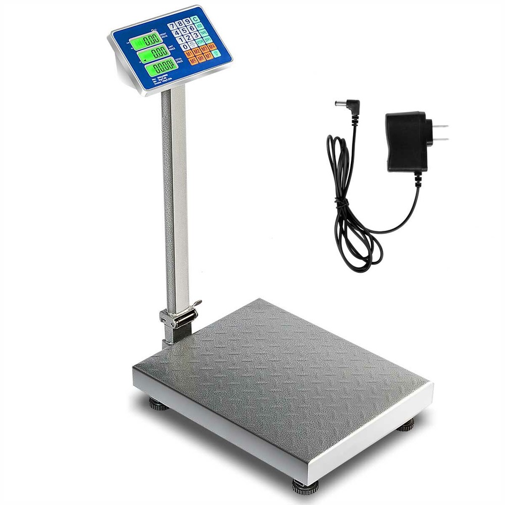 Topbuy 660 lbs Weight Platform Computing Digital Floor Scale Silver