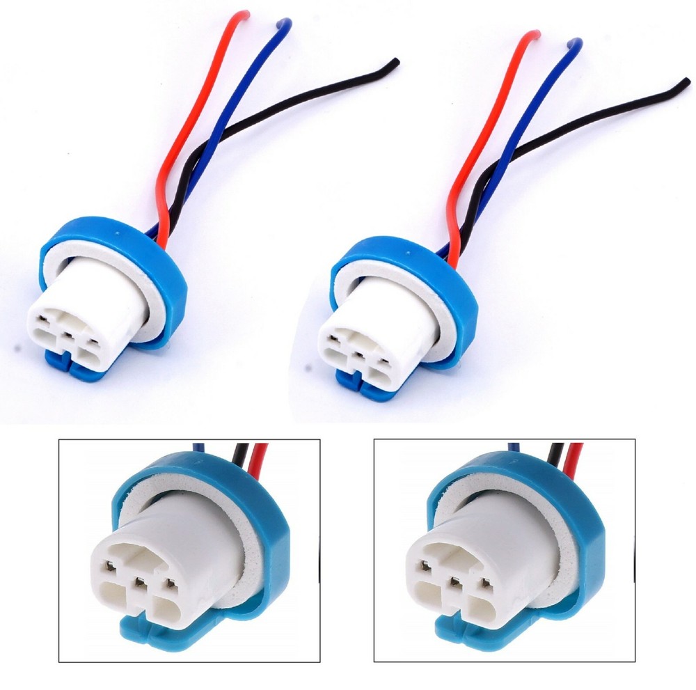 Wire Pigtail Female Ceramic 9007 HB5 Two Harness Headlight Bulb Replacement Plug