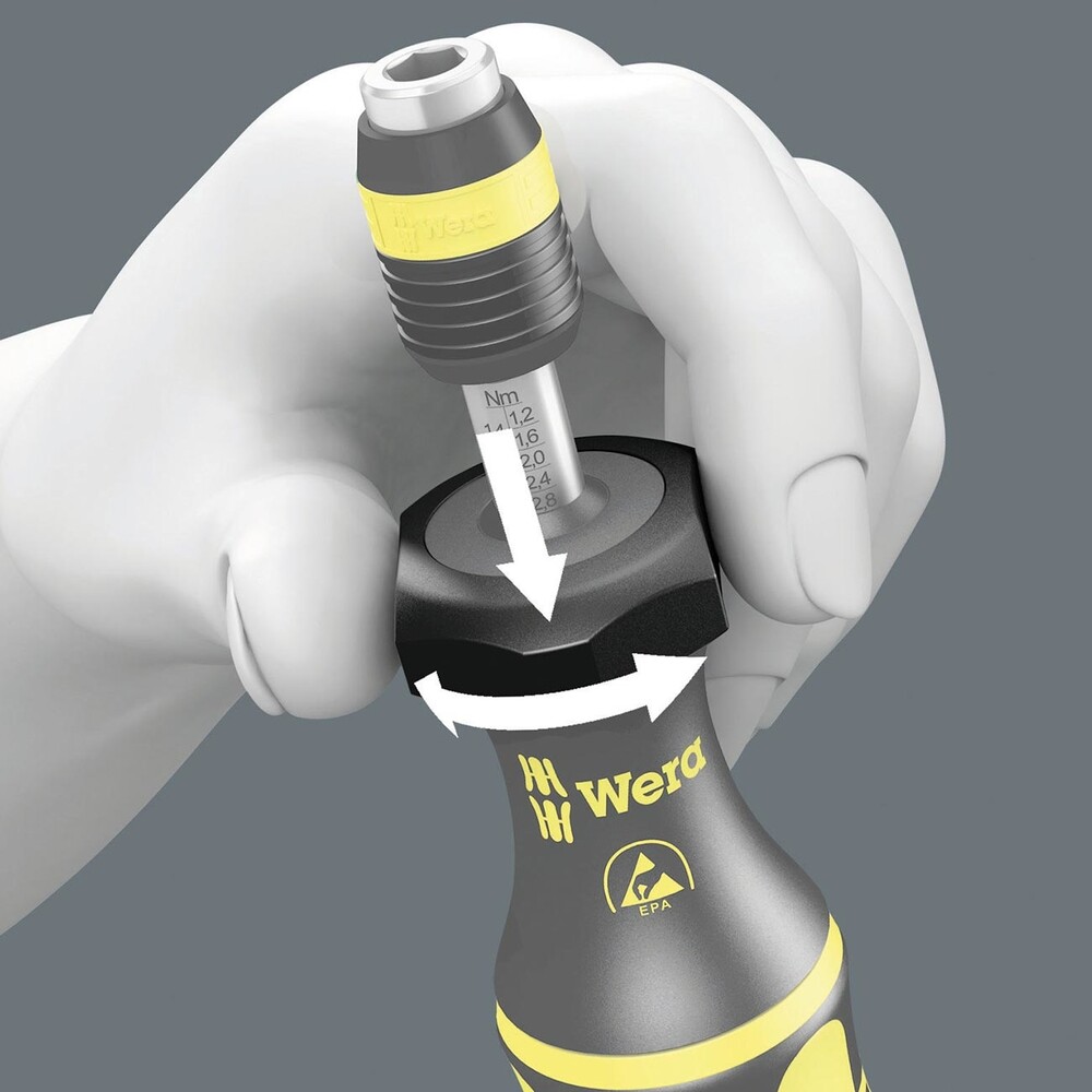 Wera 05074730001 Adjustable ESD Safe Torque Screwdriver with Quick Release Chuck