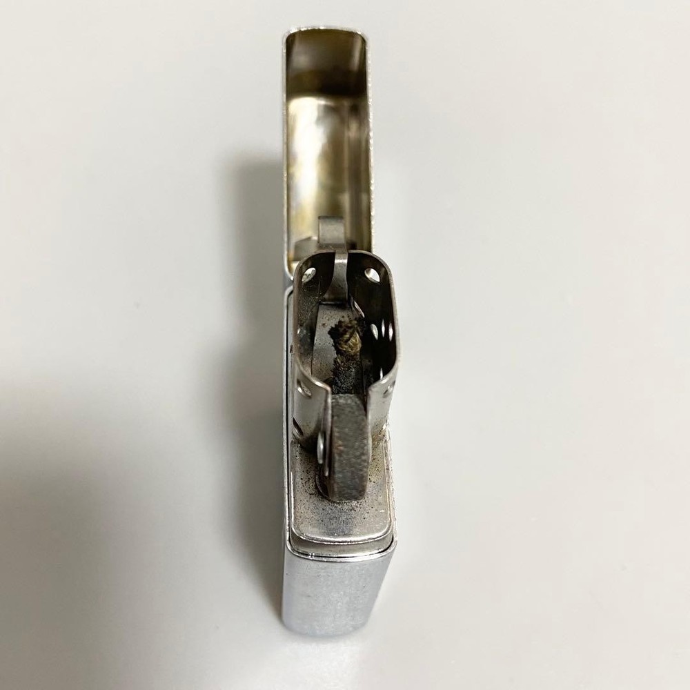 Zippo Mickey Silver Oil Lighter with Case Used