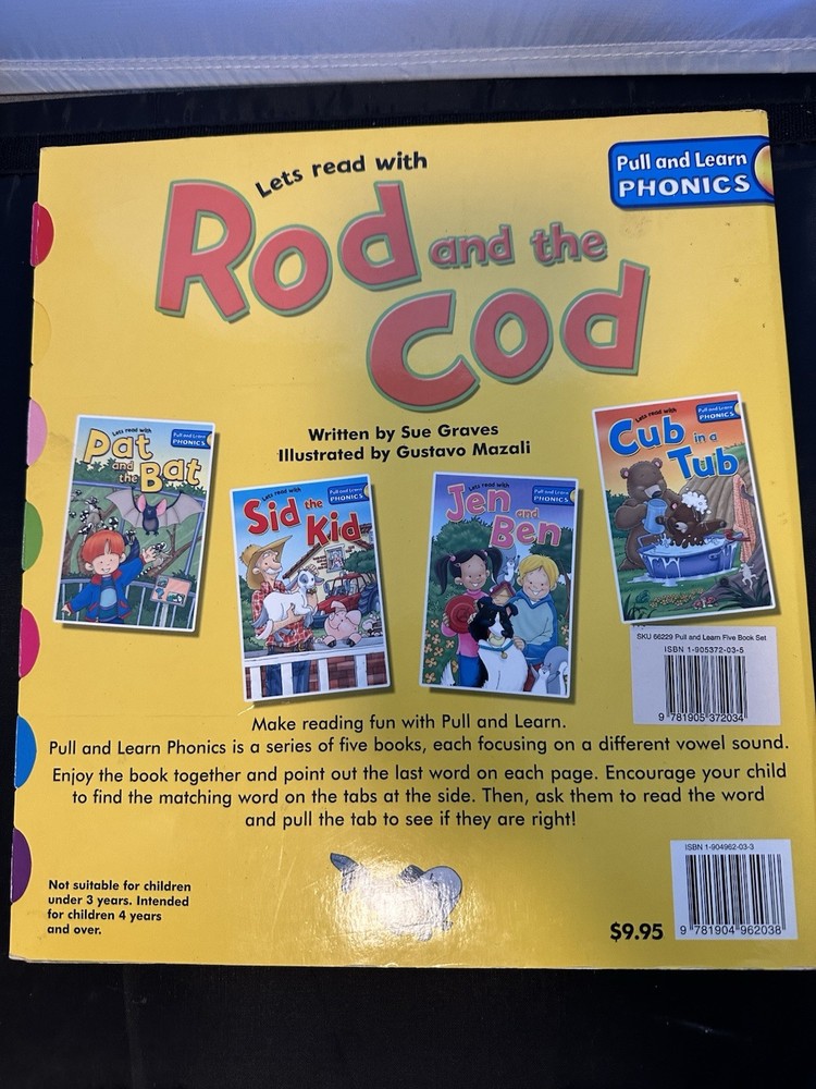 Pull and Learn Phonics 5 Book Set Grade School Reading & Writing Ages 4-7