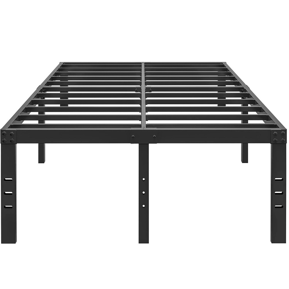 18 Inch Metal Full Size Bed Frame No Box Spring Needed - Easy Assembly Heavy ...