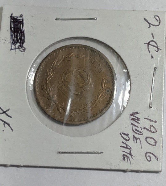 1906 Mexico 2 Centavos
