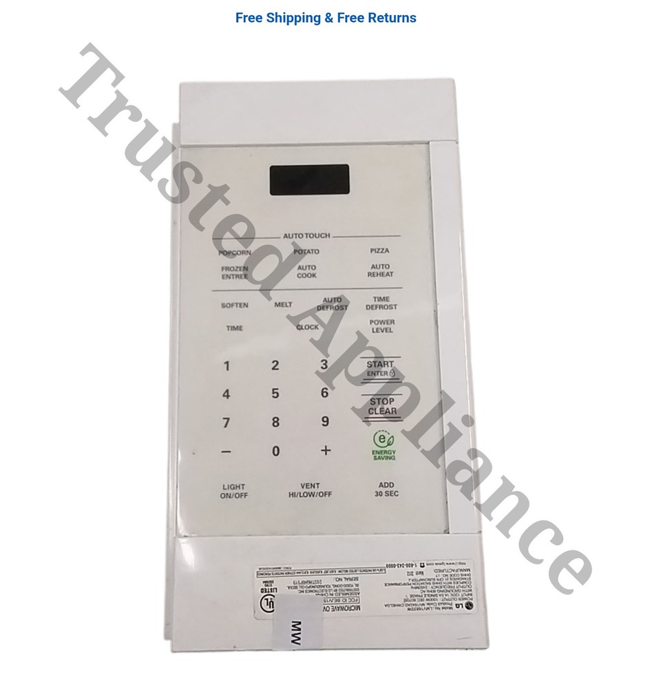 Microwave Control Panel Console MFM62717902 White white