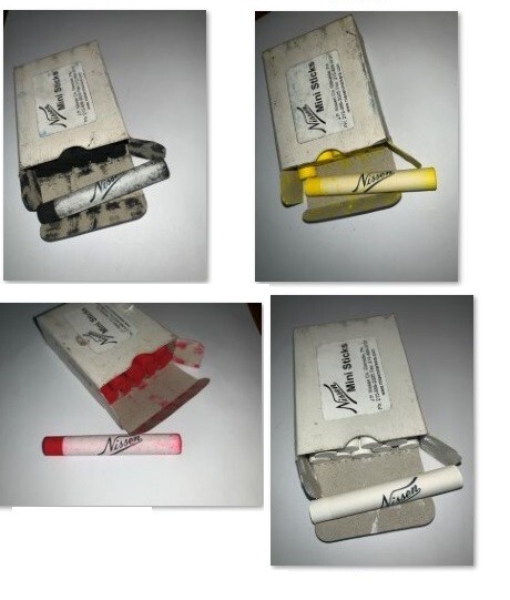 NEW OLD STOCK Box - Nissen Mini Sticks Solid Marker Paint Crayon - Qty 10