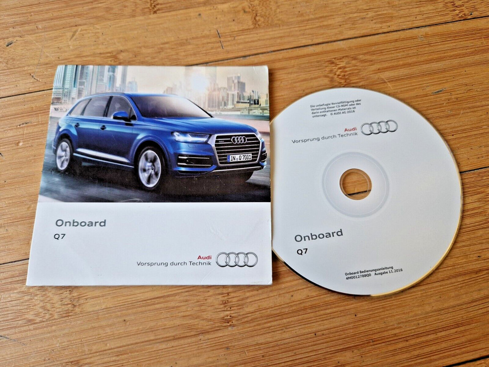 Onboard Operating Instructions Audi Q7 Type 4M on CD from 11/2016