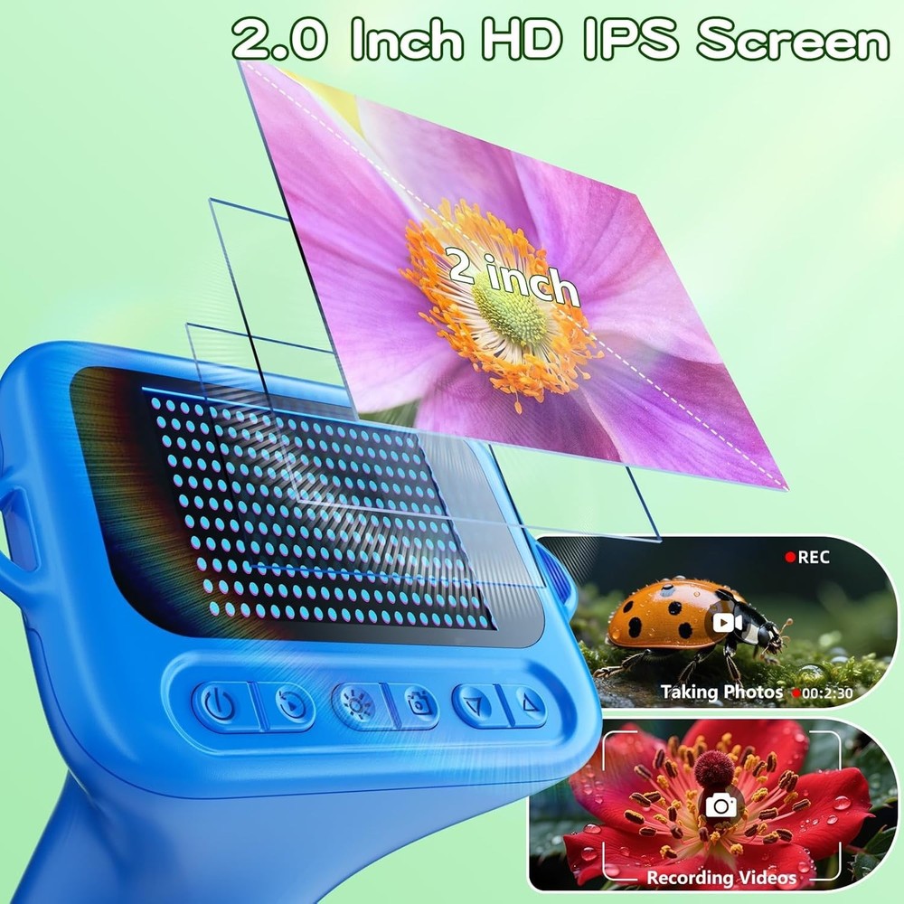 Mini Pocket Microscope for Kids - 100X to 1000X Magnification & Fun Learning