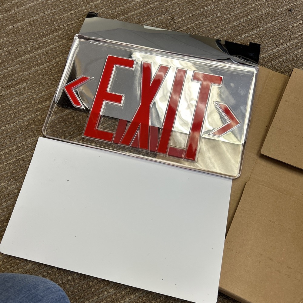 Cooper Lighting Emergency Exit Sign Red