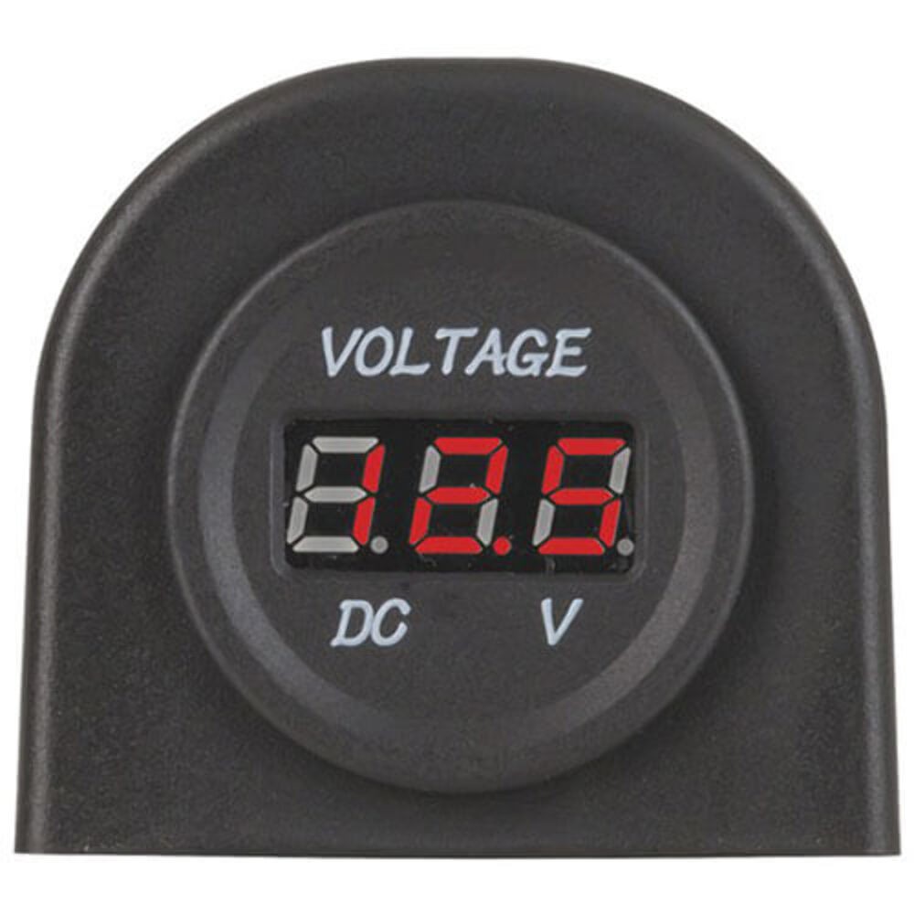 Simple Easy to Use Panel/Surface Mount LED Voltmeter 5-30VDC with Brackets