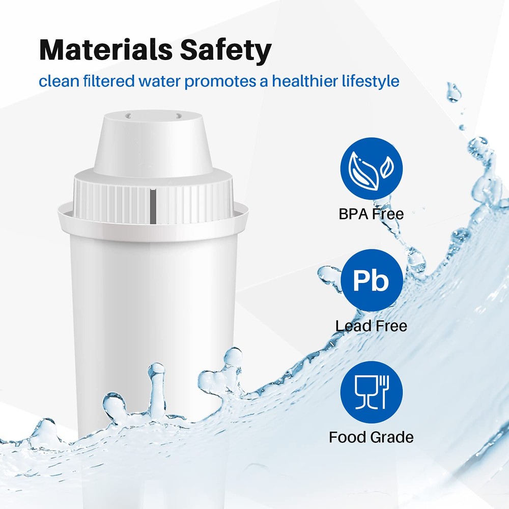 AQUALINK Pitcher Water Filter, Replacement for Brita, Mavea 107007, ob03, 6 pack