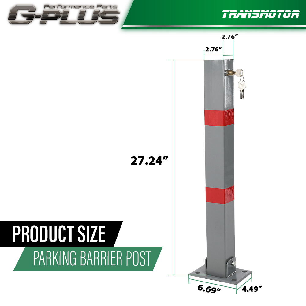 Square Heavy Duty Foldable Bolt Down Security Parking Post Bollard Driveway