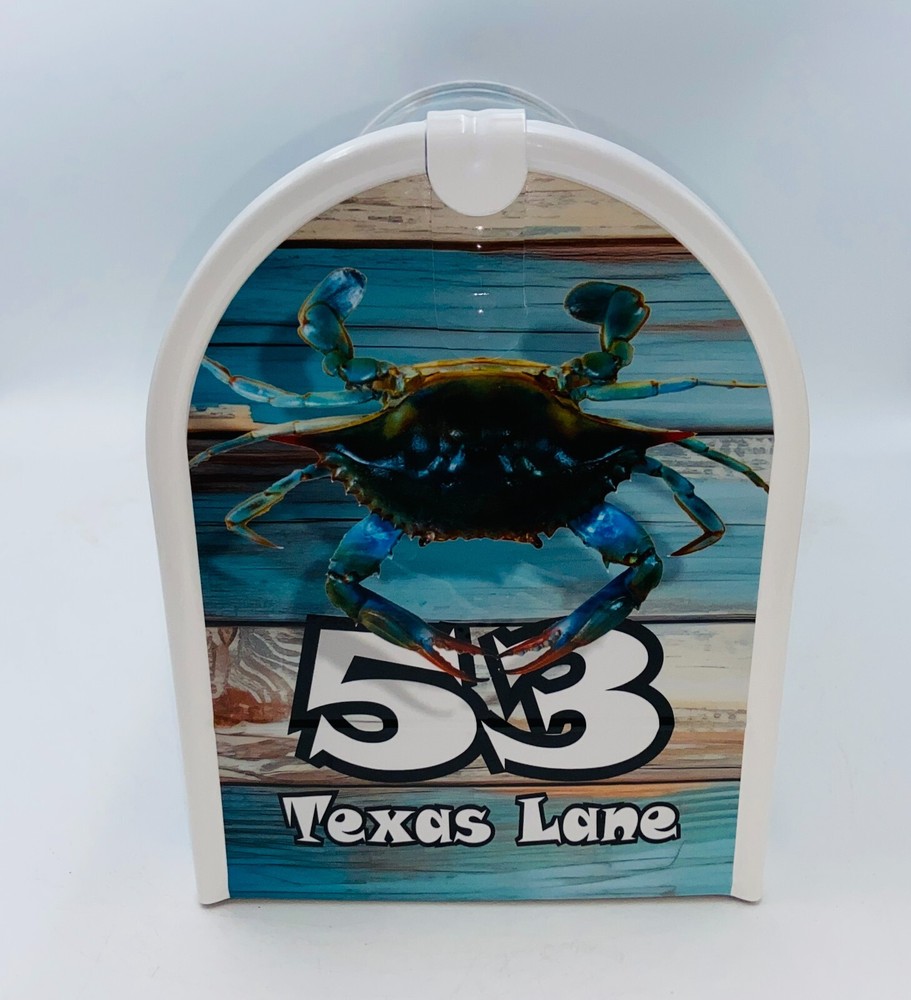 Blue Crabs Custom Mailbox Fathers Day Gift, Cheerful coastal charm