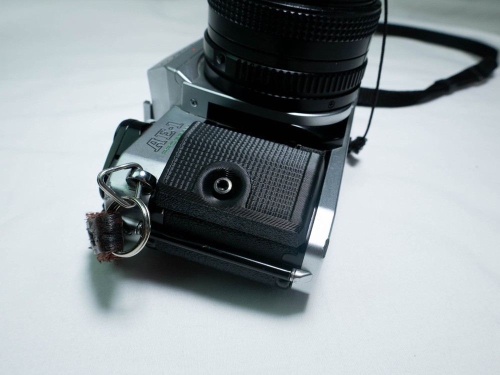 3D Printed Replacement Finger Grip Front Battery Cover For A-1 and AE-1 Program