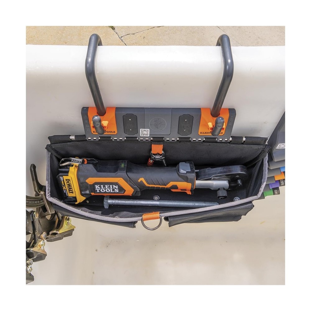 Klein Tools BC511S Bucket Work Center Large Tool Pouch, S Hook Rail System Ac...