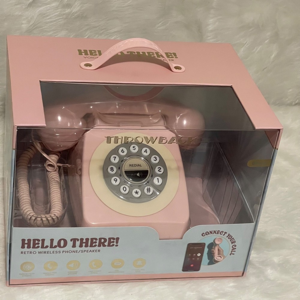 Hello there retro wireless phone speaker bluetooth new