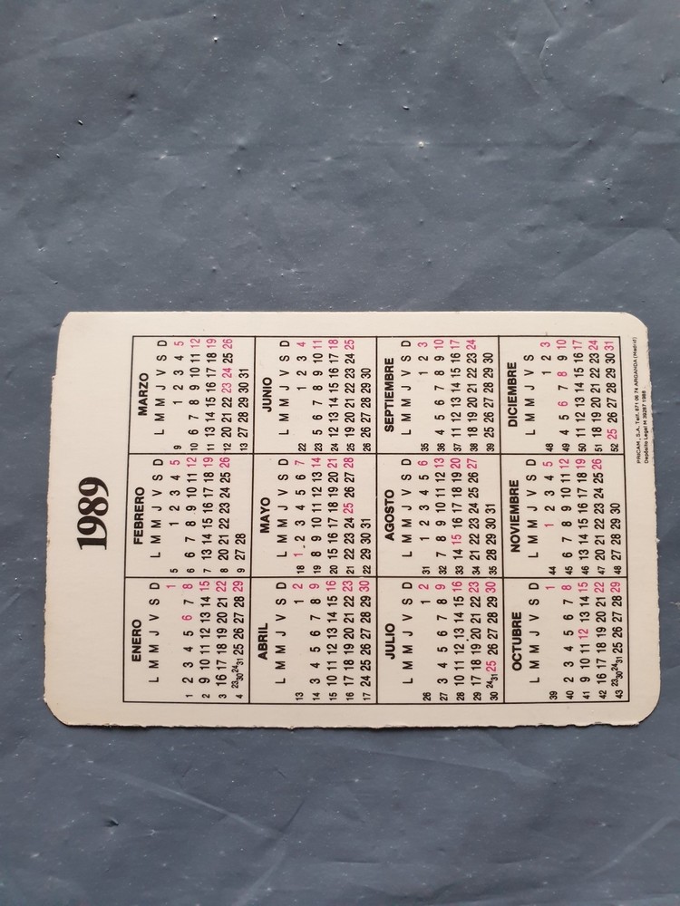 Spanish Air Force 1989 Calendar card