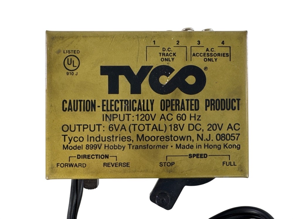 Tyco Model 899V Hobby Transformer Tested to pass current