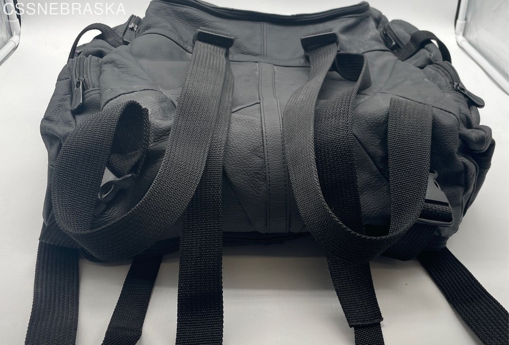 Carroll Black Leather Accessory Bag