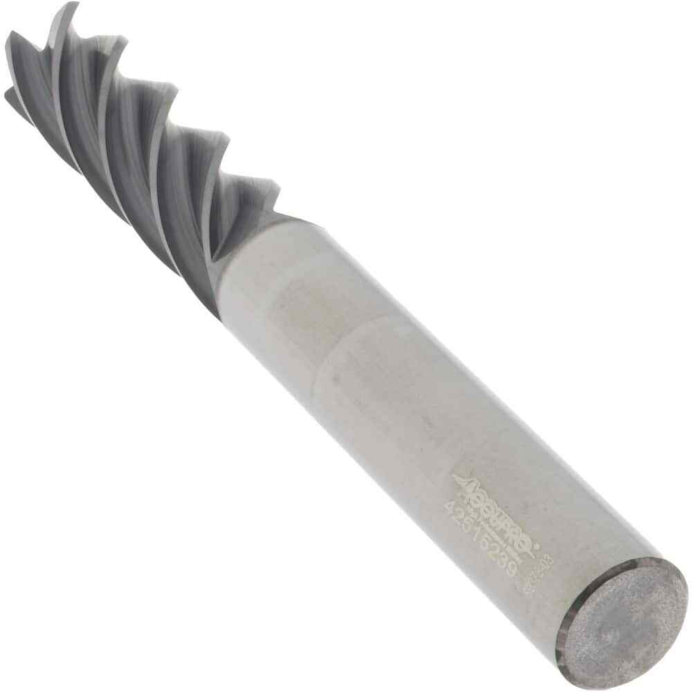 Accupro 1/2" Diam 5 Flute Single End Solid Carbide 0.03" Corner Radius End Mi...
