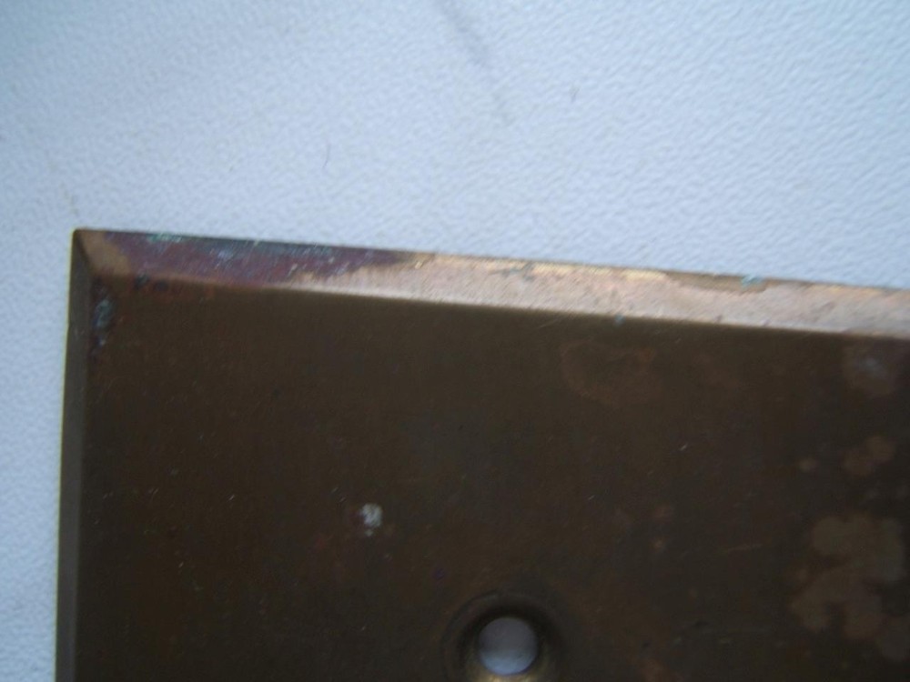 VINTAGE BRASS PUSH BUTTON LIGHT SWITCH COVER