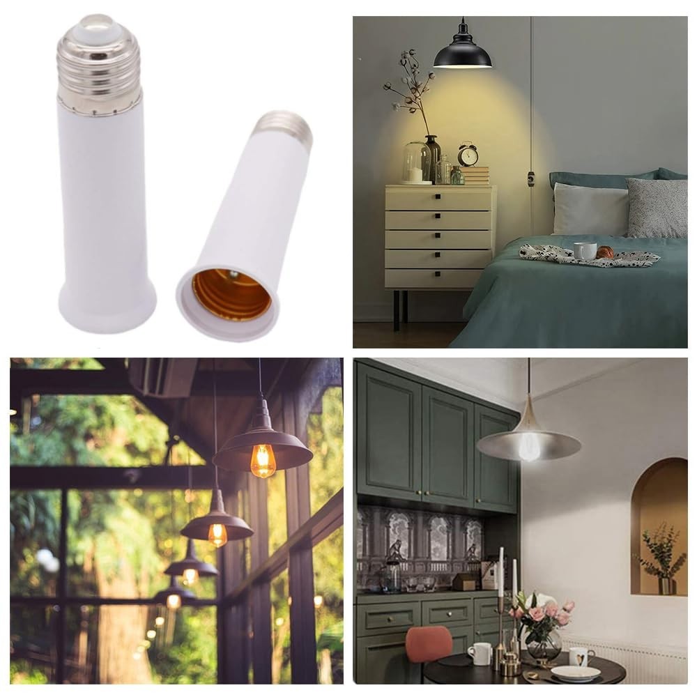 E26 Socket Extender 4.72in – 3 Pack Light Bulb Adapter for Ultimate Brightness