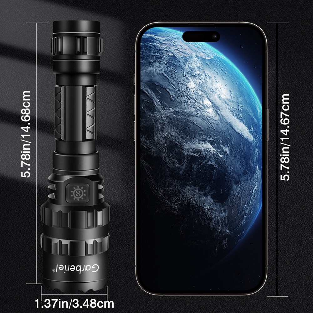 Most Powerful Rechargeable L2 LED Flashlight Tactical Rail Light Mount Hunting