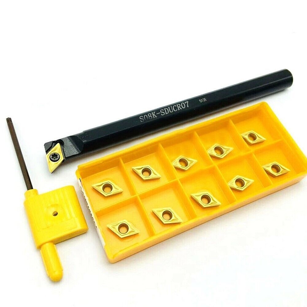 S08K SDUCR07 lathe External Turning Tool Holder + DCMT070208 Turning inserts
