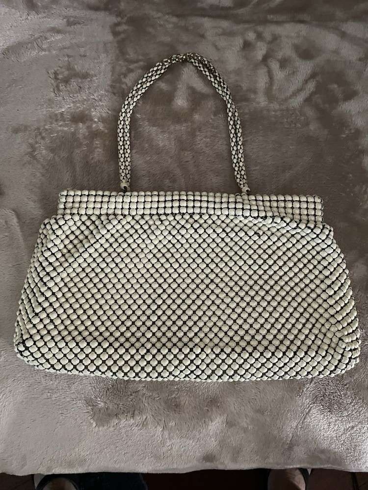 Vintage 1940’s Whiting & Davis Ivory Mesh Evening Bag