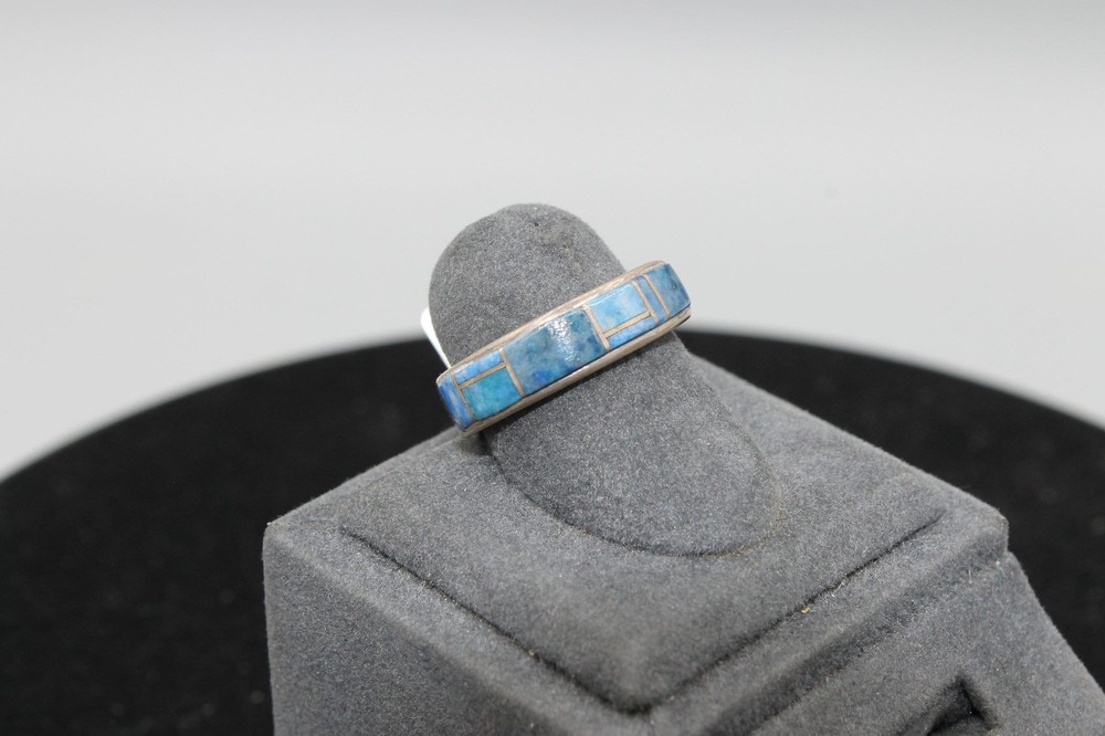 Lapis and Sterling Silver Ring Size 8 1/2