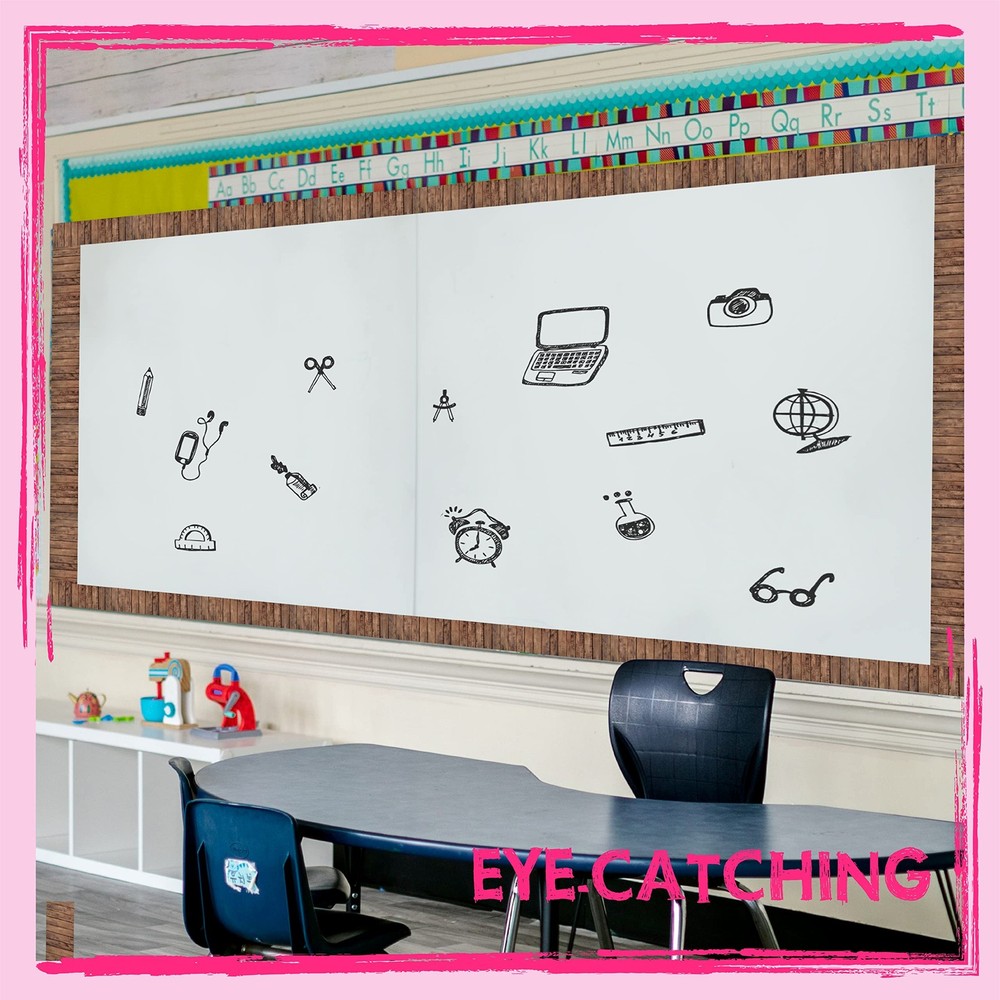 60 Feet Bulletin Board Borders, Wooden Pattern Non adhesive,