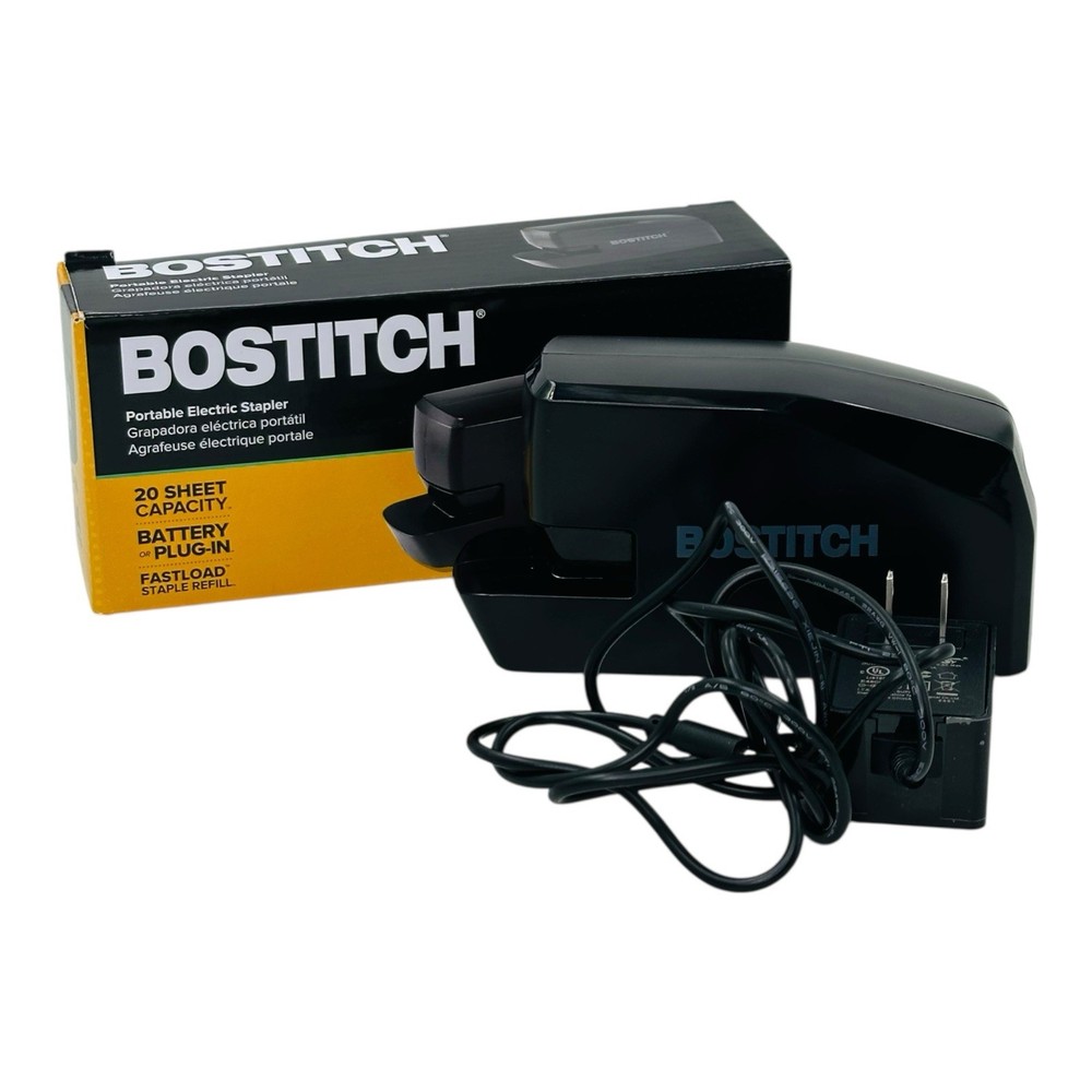 Bostitch Portable Electric Stapler Battery or Plug-In Operation Black