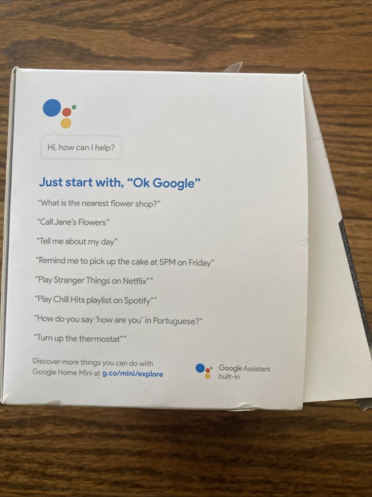 Google Home Mini Smart Speaker Charcoal GA00216-US Google Assistant