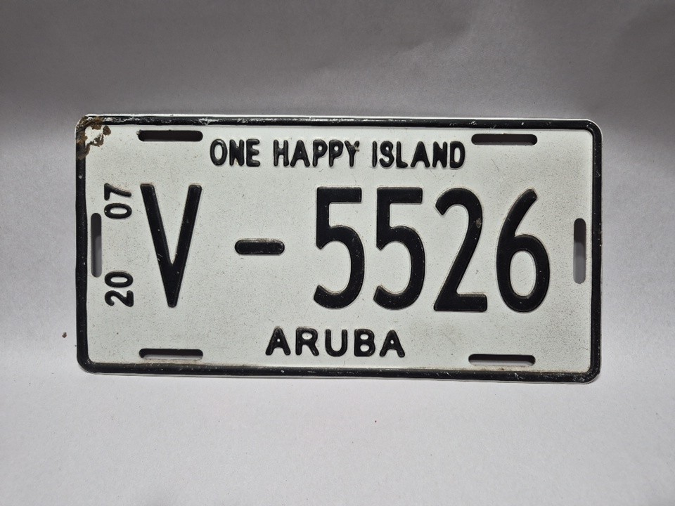 Aruba license plate 2007