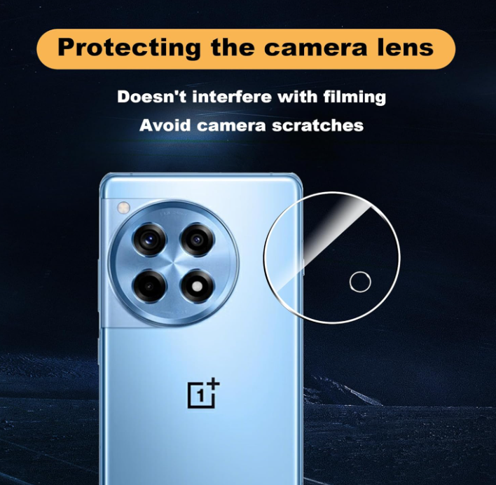 For OnePlus 12R Screen Protector with Camera Lens Protector 9H Hardness