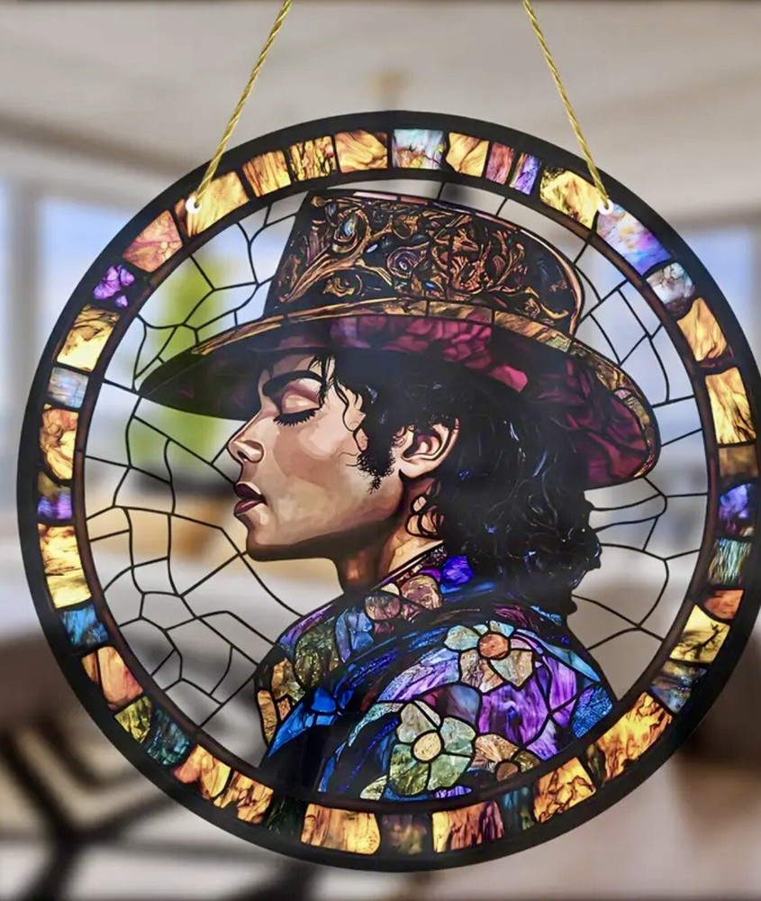 Suncatcher Stained Acrylic Flat 2-D 8” Michael Gift