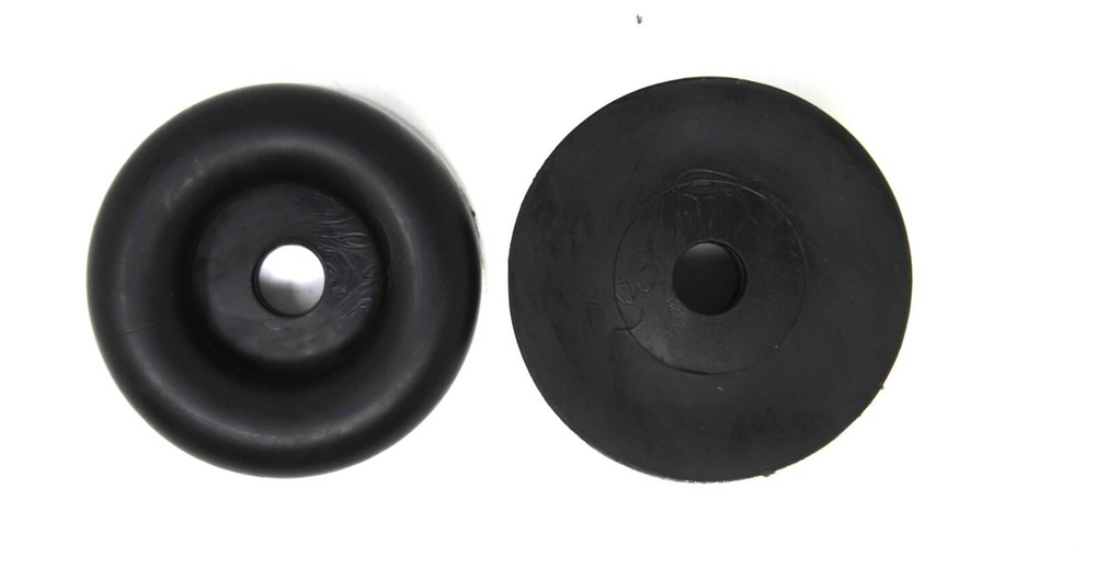 (2, 4, 6) Cargo Trailer Ramp Door Replacement Black Rubber Bumper 2.5 ' Round