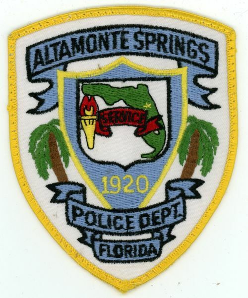 FLORIDA FL ALTAMONTE SPRINGS POLICE NICE SHOULDER PATCH SHERIFF