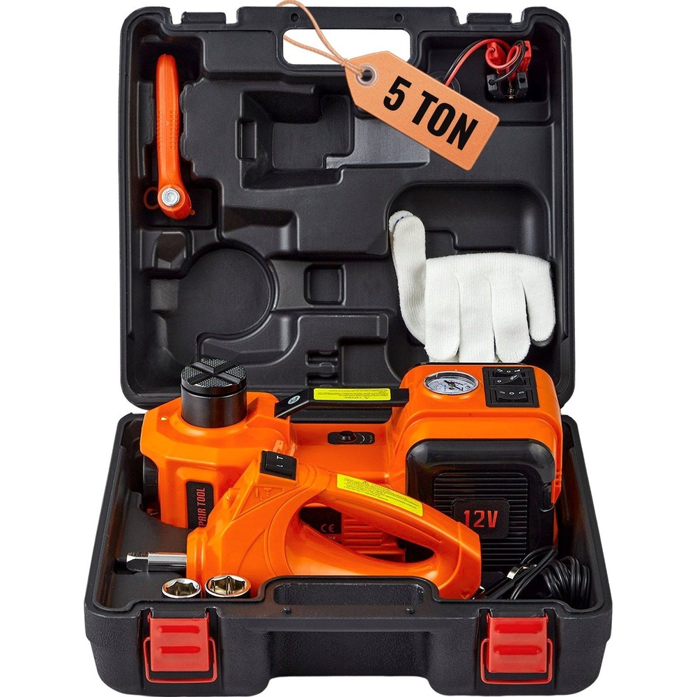 5Ton 11023LBS Battery-Powered Hydraulic Jack with Inflator