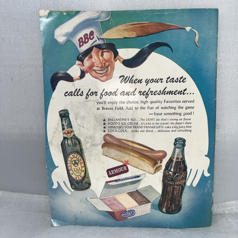 Boston Braves VS. Philadelphia Phillies 1952 Program