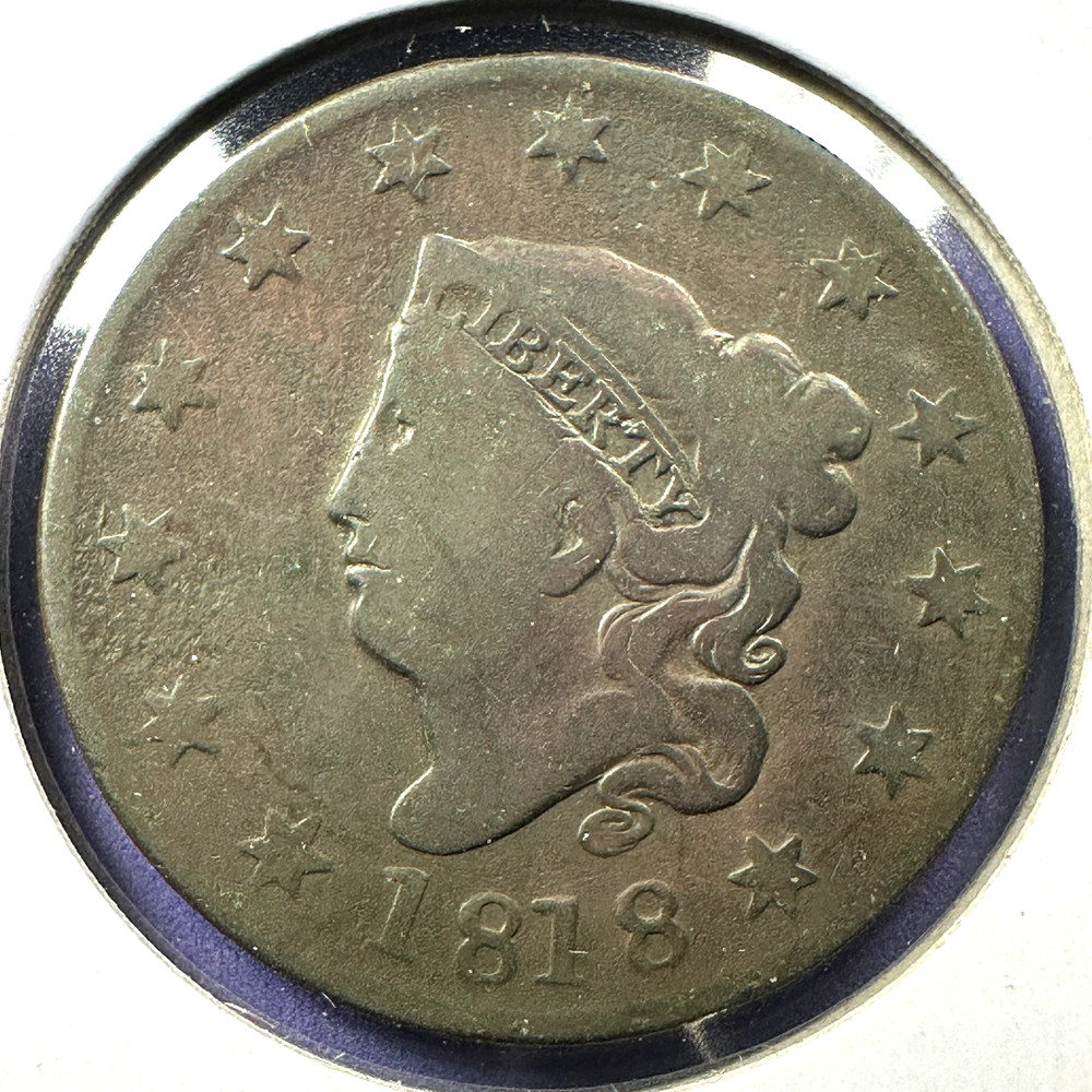 1818 1C Coronet Head Cent (89536)